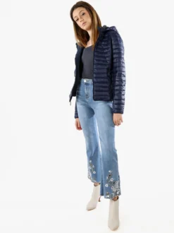 Solada Giubbino donna 100 grammi reversibile con cappuccio - blu scuro