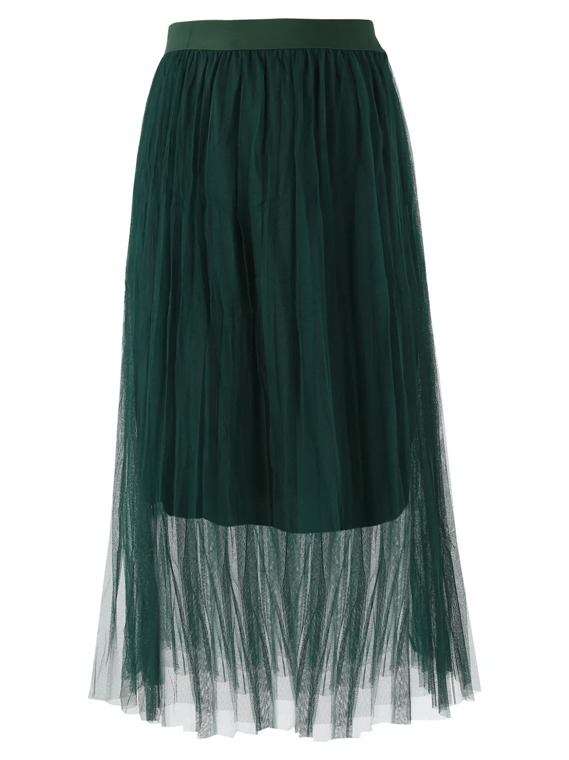 Solada Gonna midi da donna in tulle - verde
