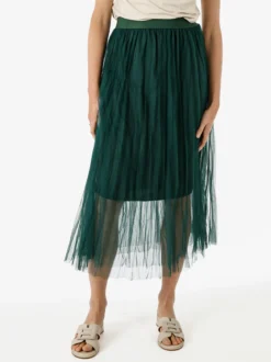 Solada Gonna midi da donna in tulle - verde
