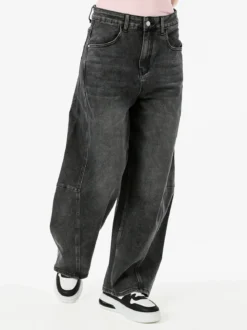 Solada Jeans donna baggy - nero