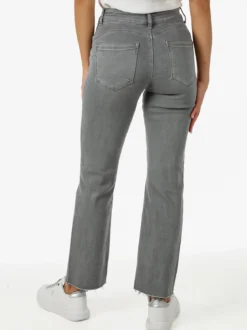 Solada Jeans donna cropped con finale taglio laser - grigio