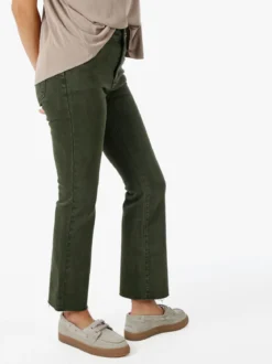 Solada Jeans donna cropped con finale taglio laser - militare