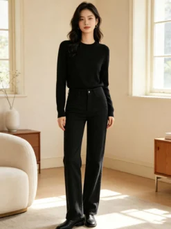 Solada Jeans donna mom fit - nero