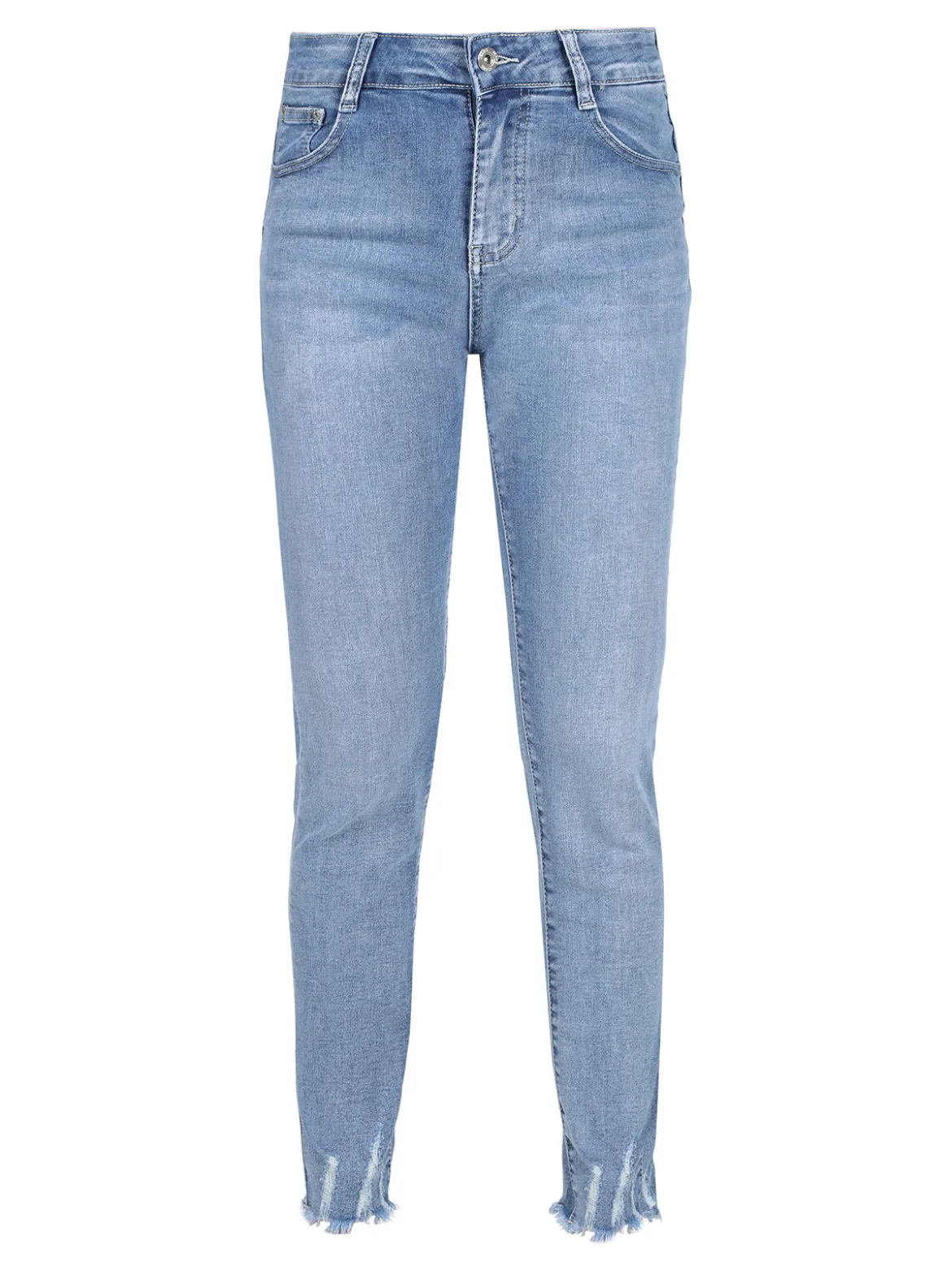 Solada Jeans donna slim fit con finale sfrangiato