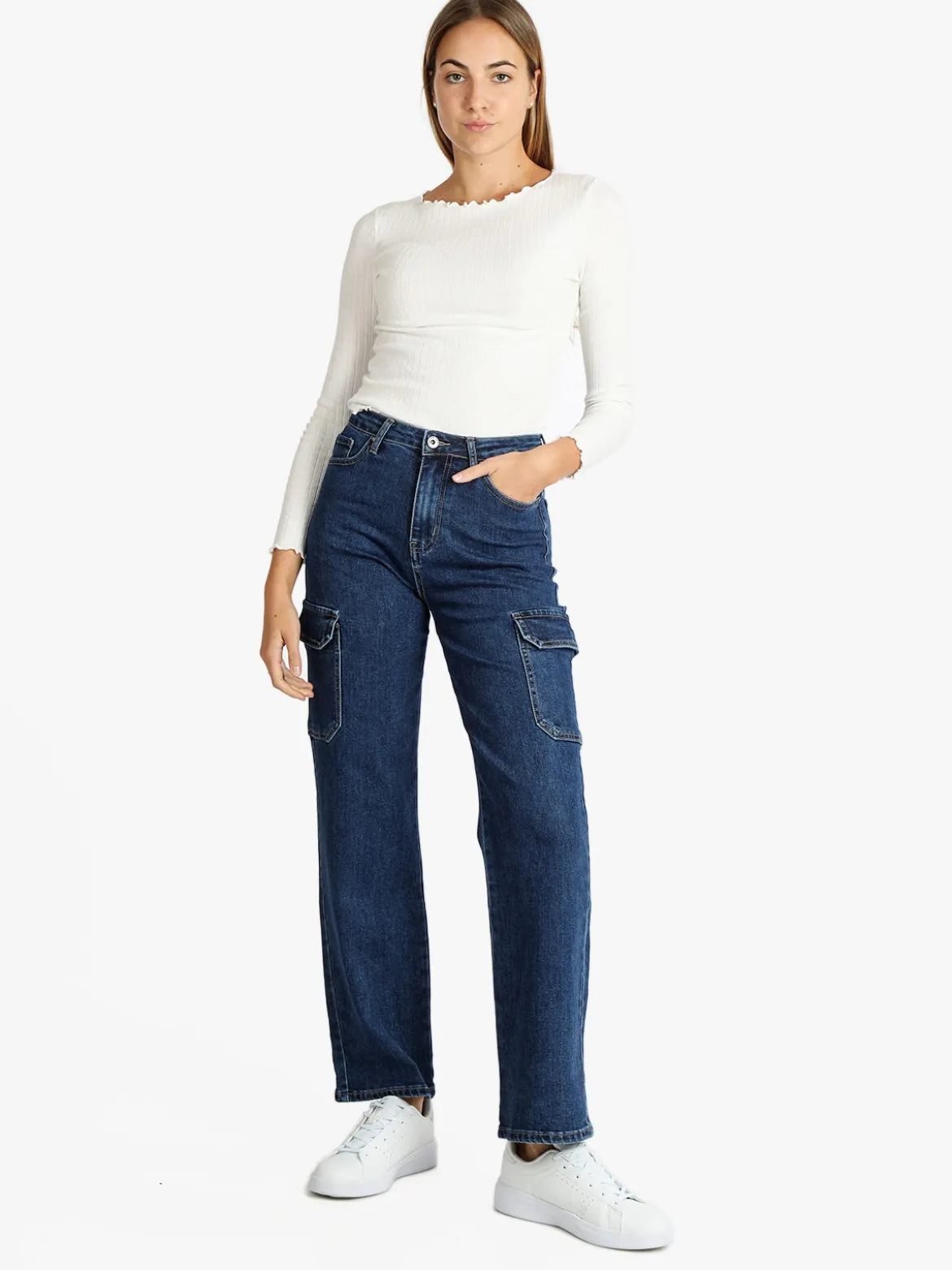 Solada Jeans larghi donna con tasconi