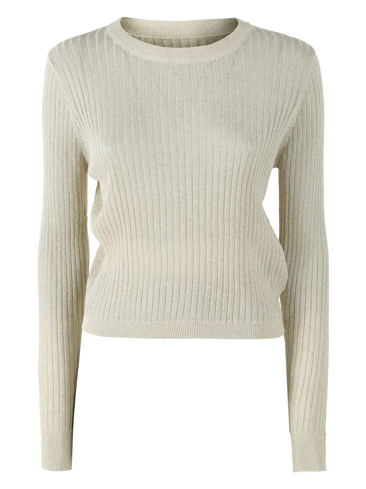 Solada Maglia donna a coste con lurex - beige