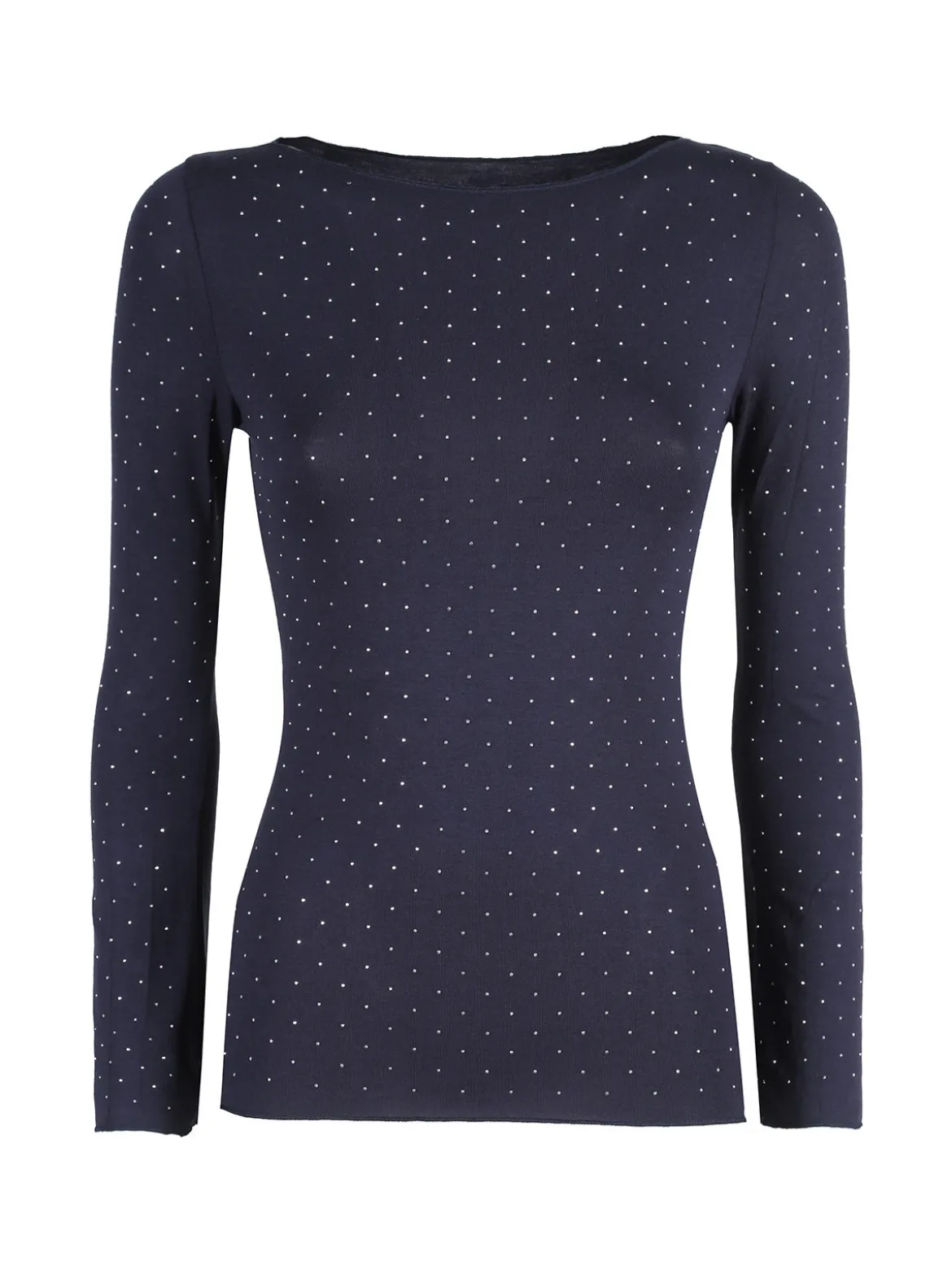Solada Maglia donna a maniche lunghe con borchie - blu scuro