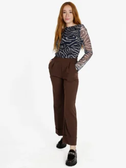 Solada Maglia donna con stampe e maniche velate - blu