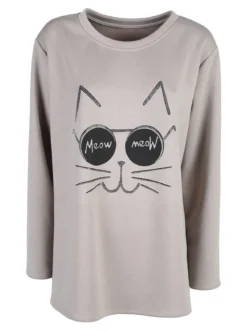 Solada Maglia donna girocollo con strass - taupe