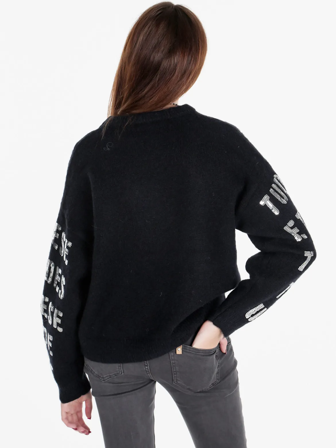 Solada Maglione donna oversize con paillettes
