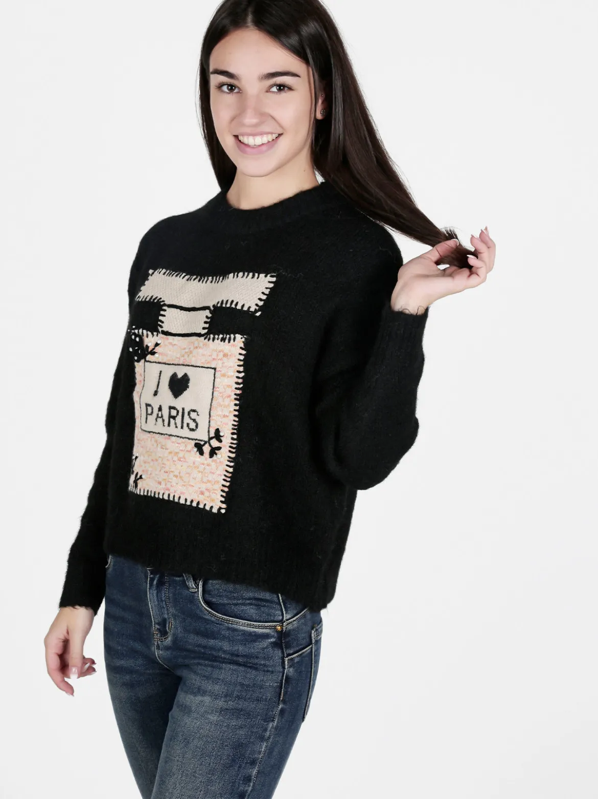 Solada Maglione donna oversize con spalle cadenti