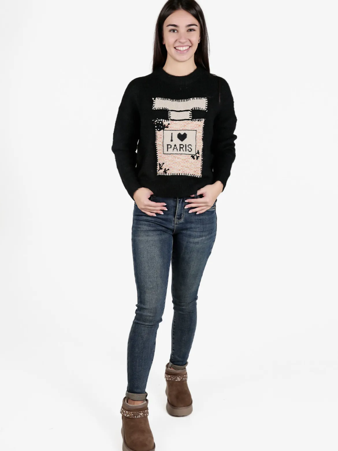 Solada Maglione donna oversize con spalle cadenti