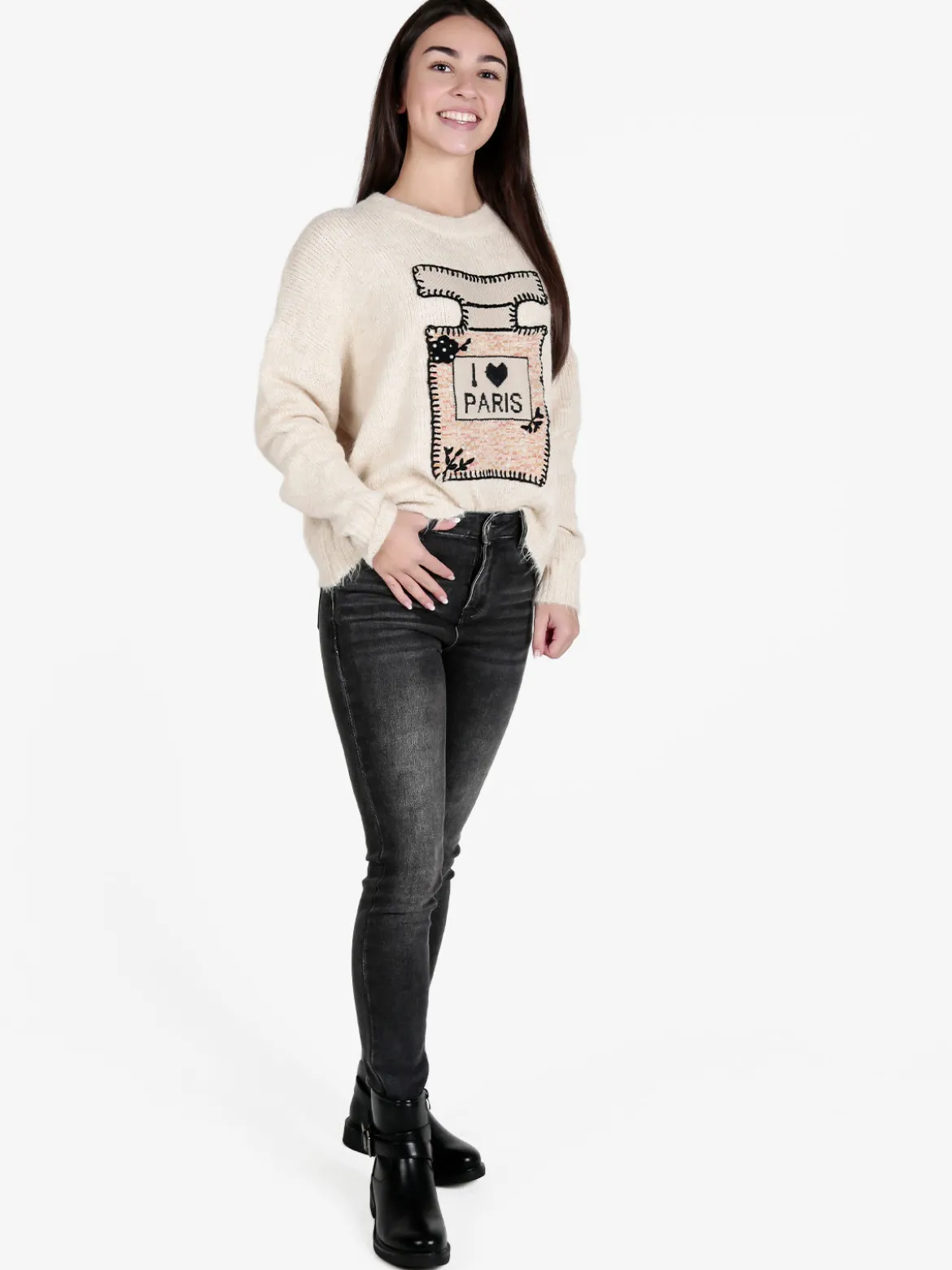 Solada Maglione donna oversize con spalle cadenti