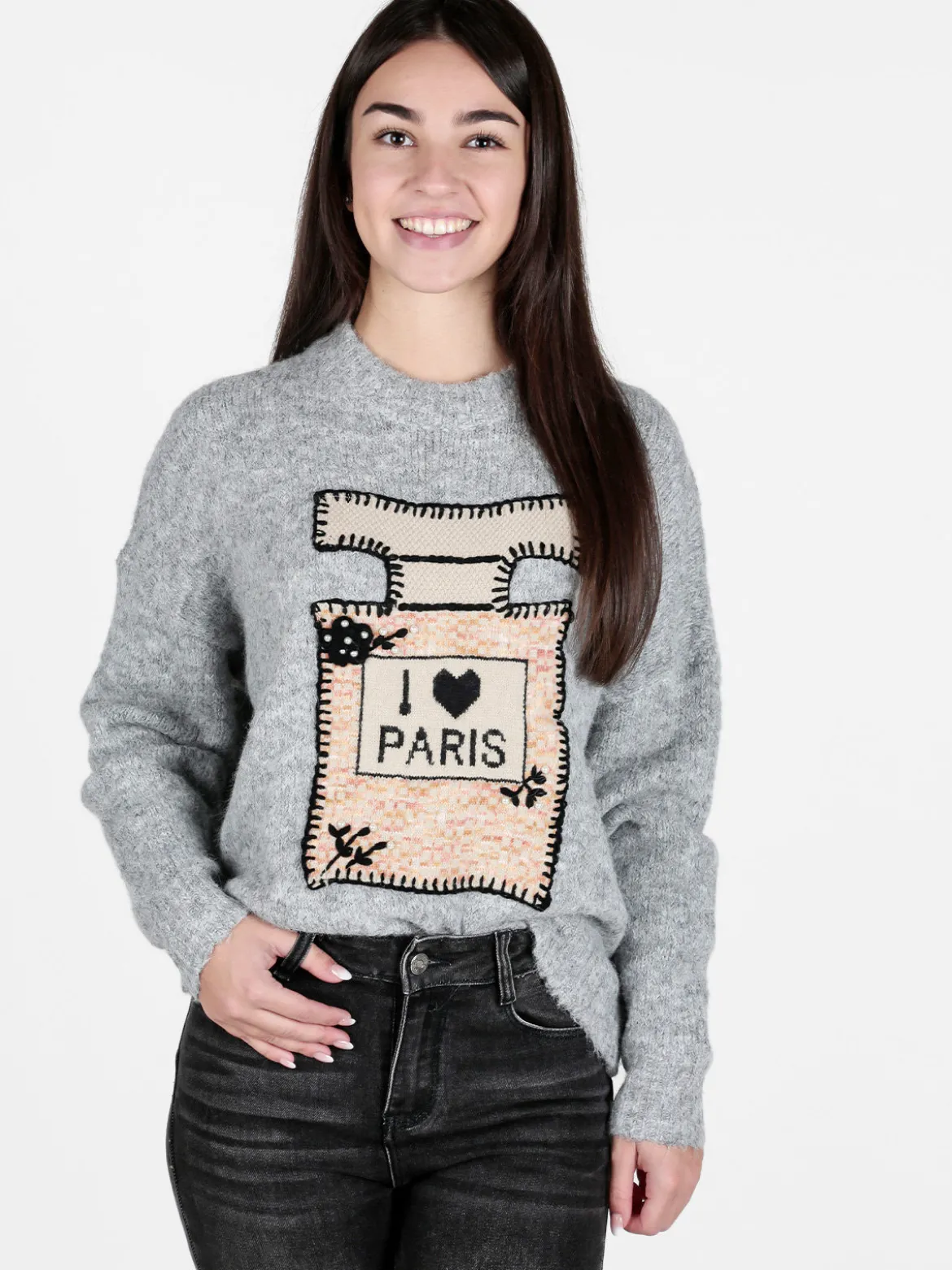 Solada Maglione donna oversize con spalle cadenti