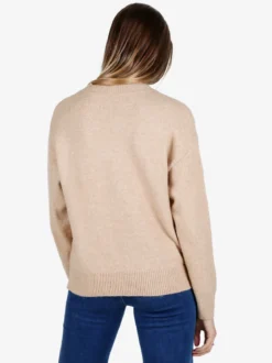 Solada Maglione donna oversize con strass e pietre decorative