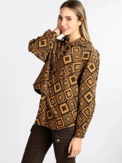 Solada Maxi camicia donna oversize in cotone vellutato