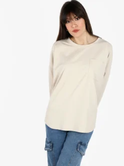 Solada Maxi t-shirt donna oversize con taschino