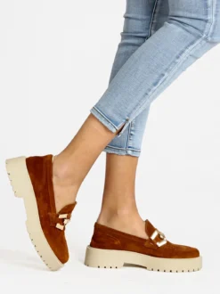 Solada Mocassini in pelle donna con platform