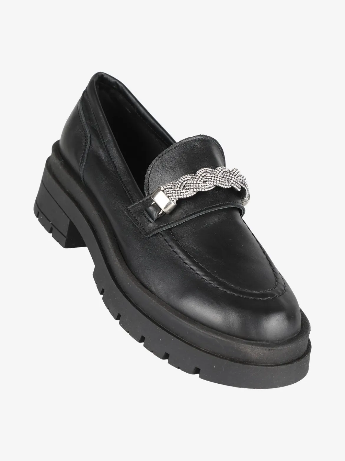 Solada Mocassini in pelle donna con strass