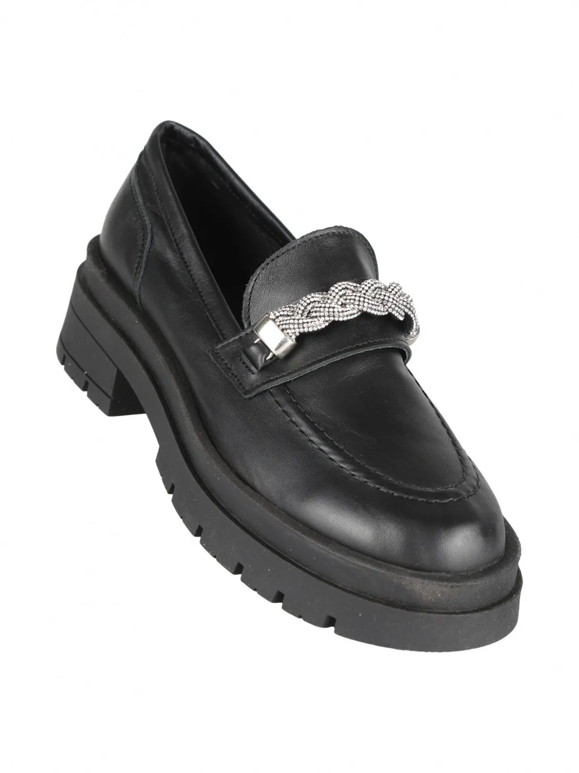 Solada Mocassini in pelle donna con strass