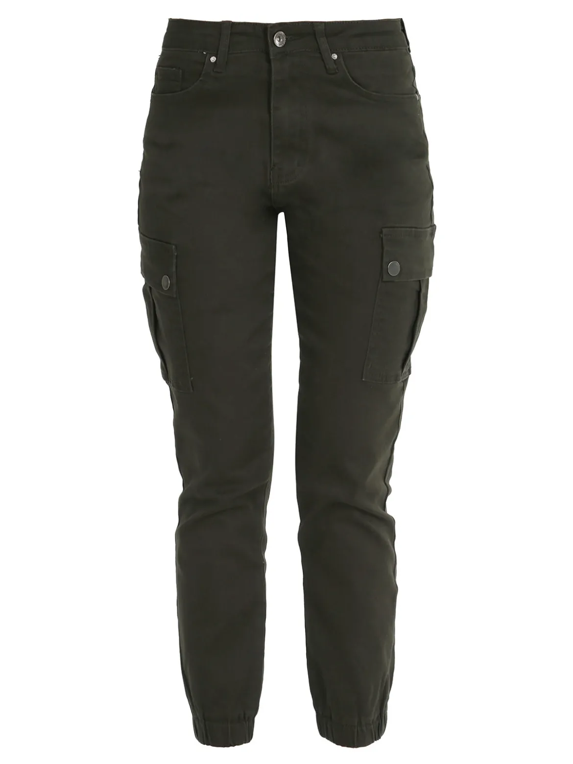 Solada Pantaloni cargo donna con elastico alle caviglie - militare