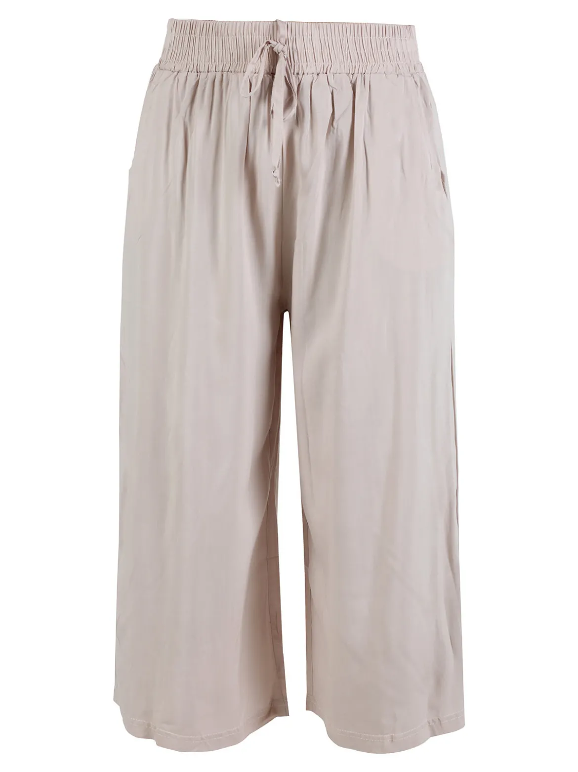Solada Pantaloni cropped donna a gamba larga in cotone