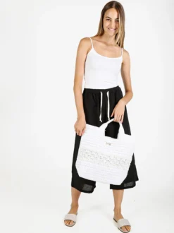Solada Pantaloni cropped donna in misto cotone