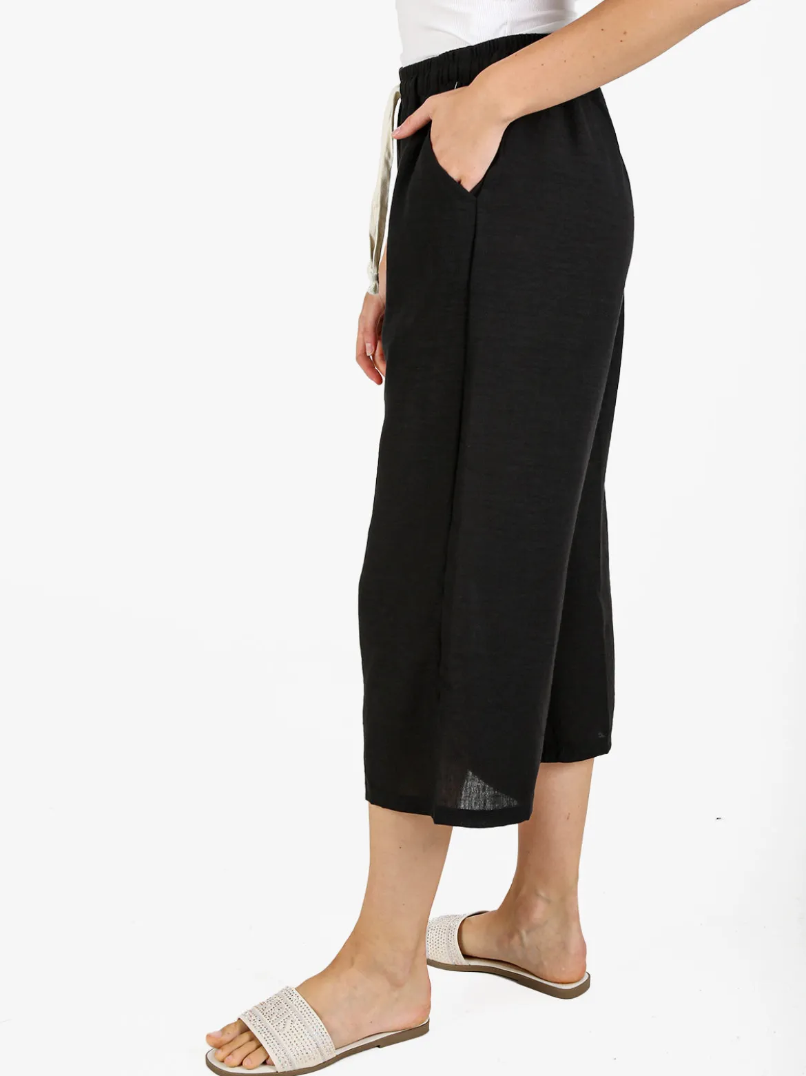 Solada Pantaloni cropped donna in misto cotone