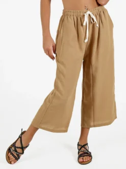 Solada Pantaloni cropped donna in misto cotone
