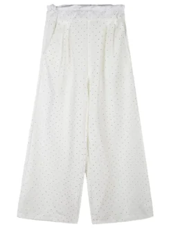 Solada Pantaloni da bambina a gamba larga con strass