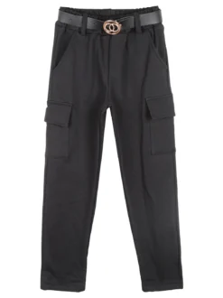 Solada Pantaloni da bambina cargo in felpa