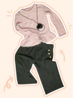 Solada Pantaloni da bambina in velluto a costine