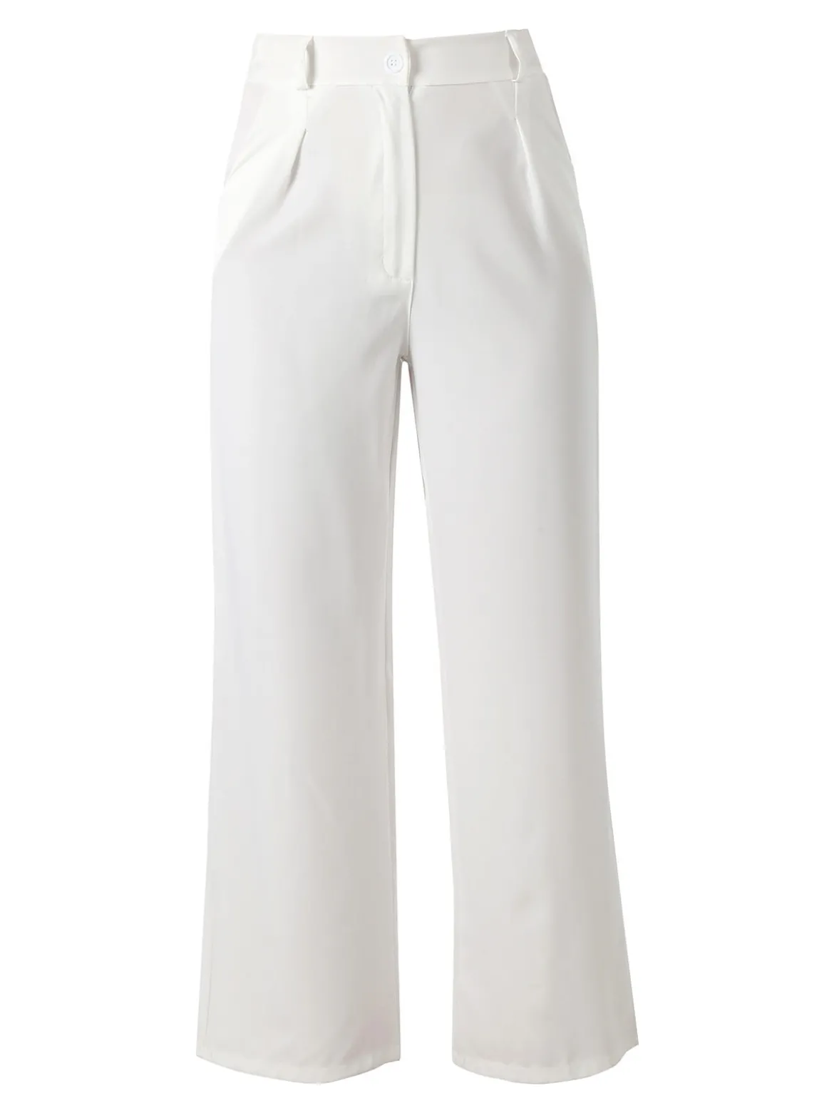 Solada Pantaloni da donna a gamba dritta e larga - bianco