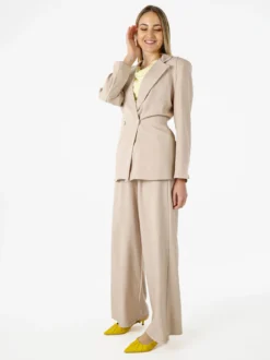 Solada Pantaloni da donna a gamba larga e dritta - beige