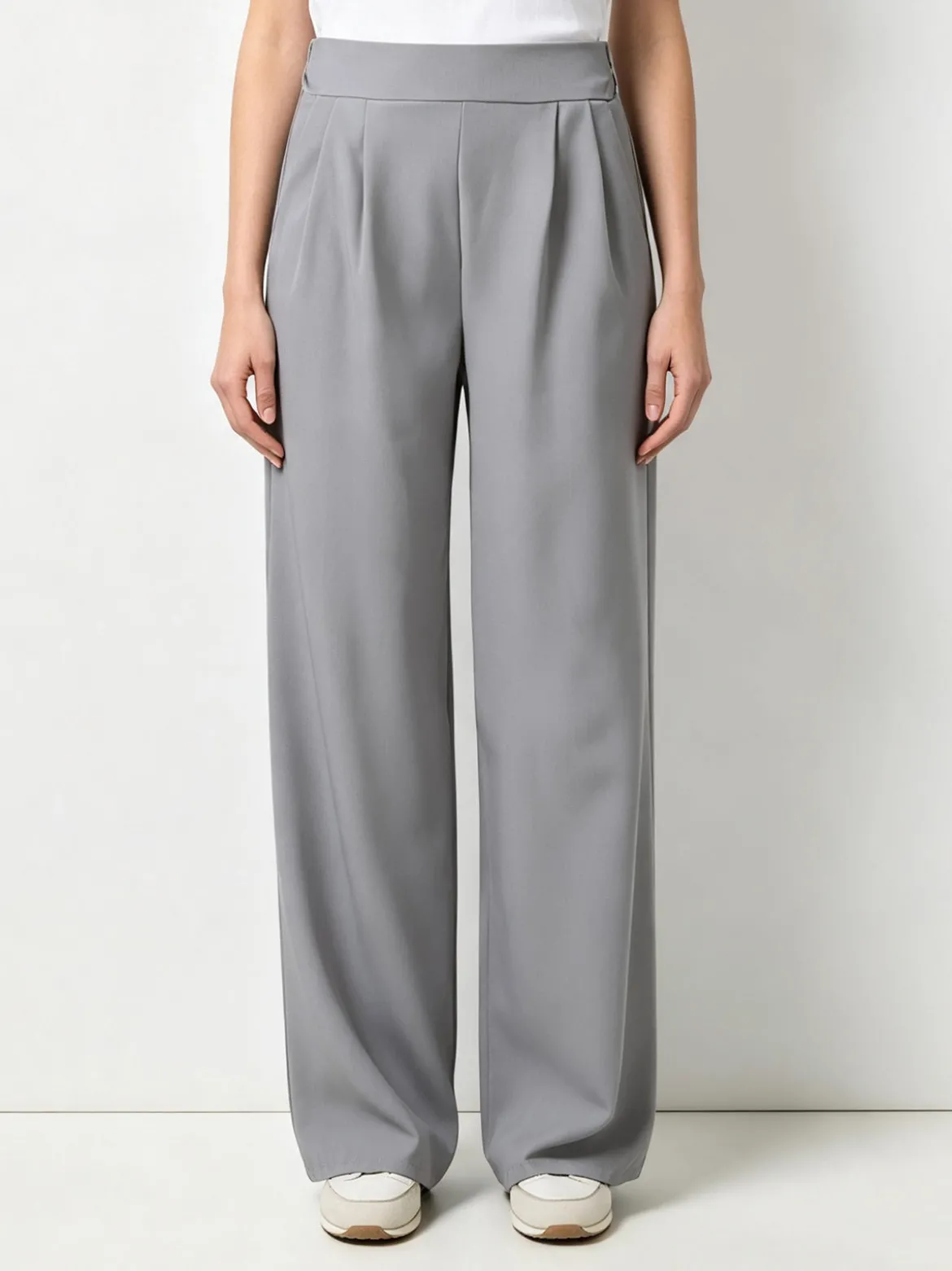Solada Pantaloni da donna a gamba larga e dritta - grigio
