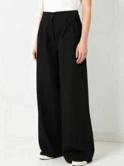 Solada Pantaloni da donna a gamba larga e vita alta - nero