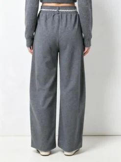 Solada Pantaloni da donna in felpa con elastico in vita - grigio