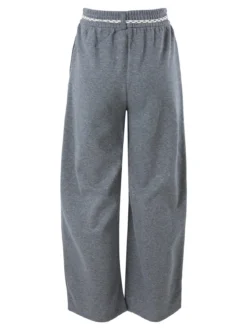 Solada Pantaloni da donna in felpa con elastico in vita - grigio
