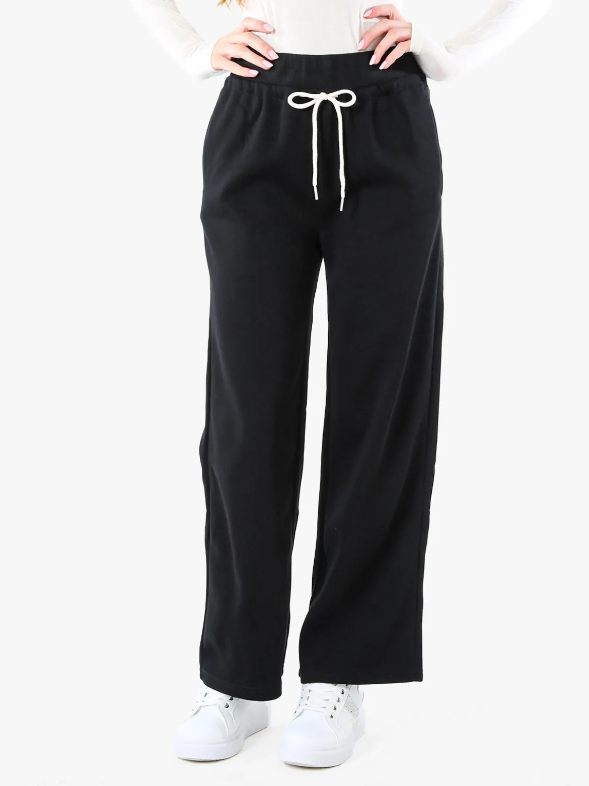Solada Pantaloni da donna sportivi a gamba larga - nero
