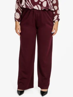 Solada Pantaloni donna a gamba larga - bordeaux