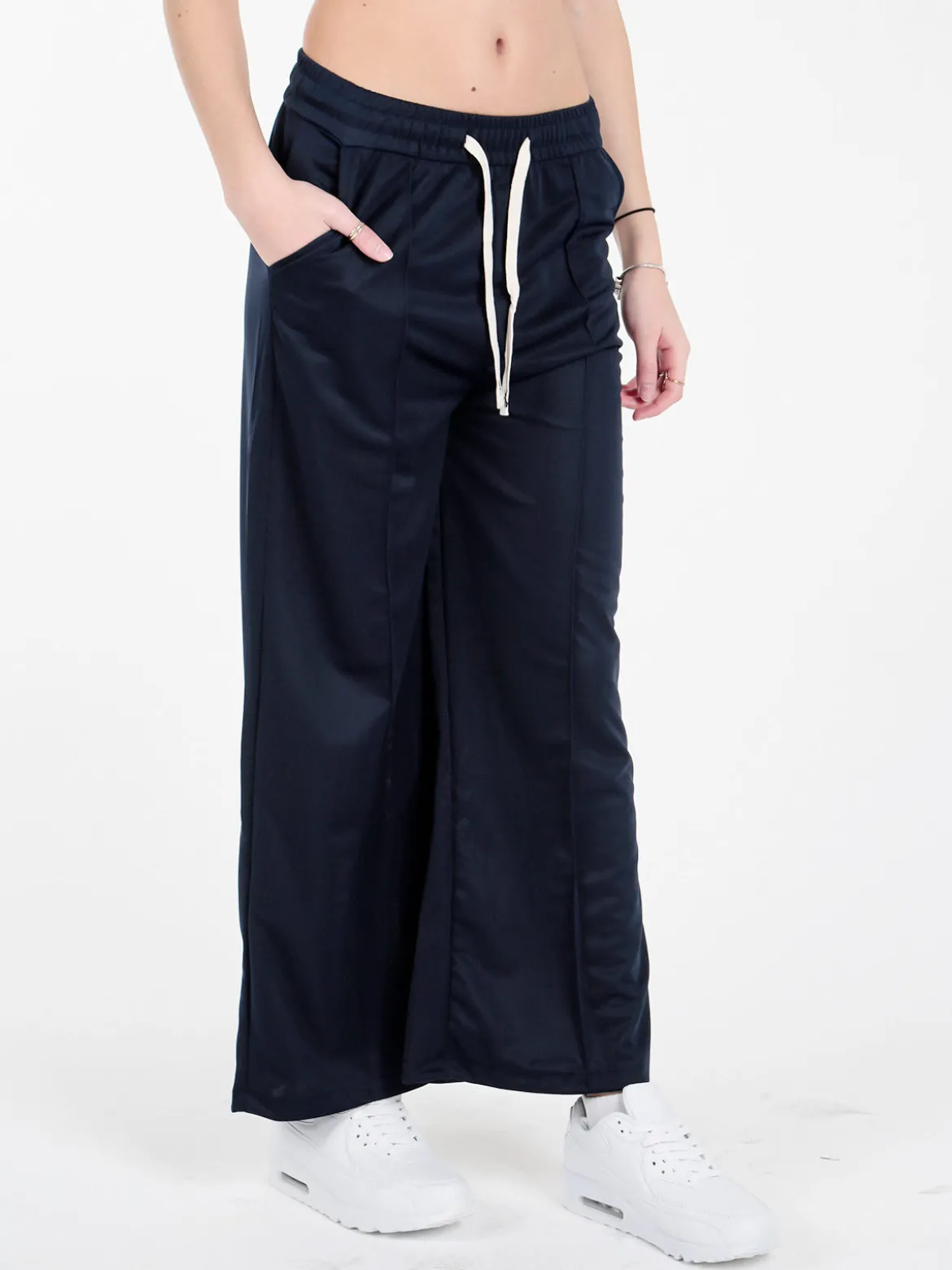 Solada Pantaloni donna a gamba larga con coulisse