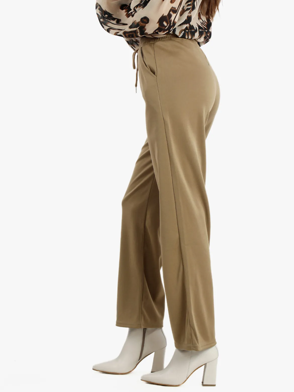 Solada Pantaloni donna a gamba larga con coulisse