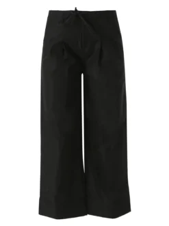 Solada Pantaloni donna a gamba larga con coulisse - nero