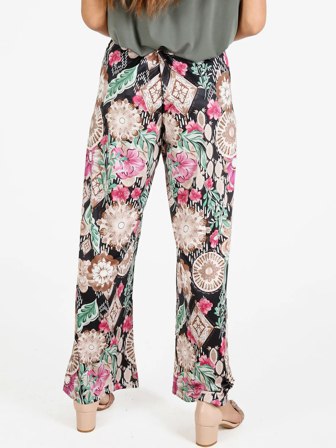 Solada Pantaloni donna a gamba larga con stampe