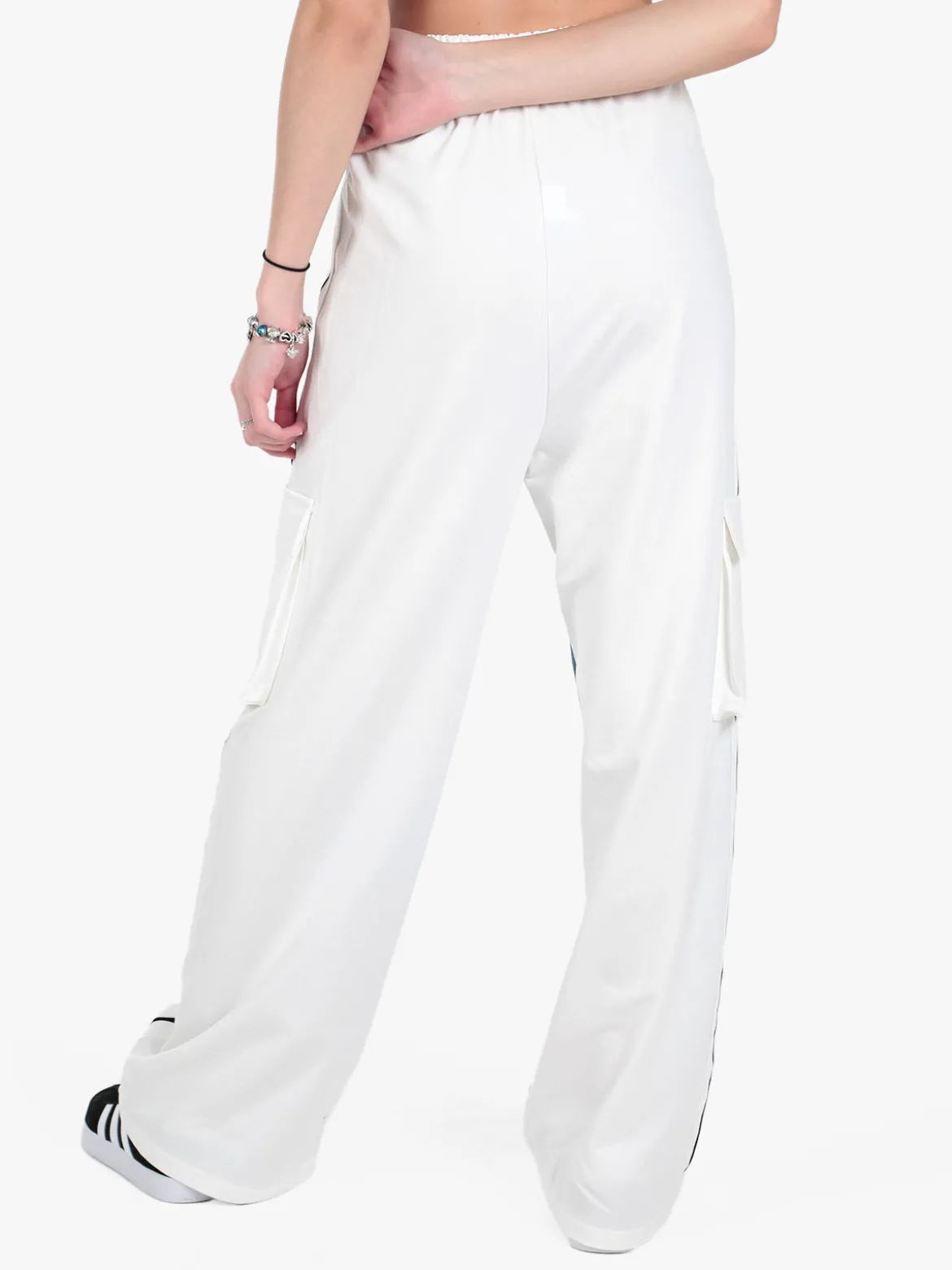 Solada Pantaloni donna a gamba larga con tasconi e coulisse
