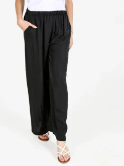Solada Pantaloni donna a gamba larga in misto lino
