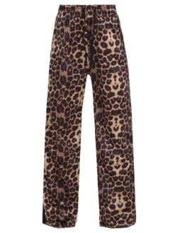Solada Pantaloni donna animalier a gamba larga