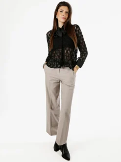 Solada Pantaloni donna a palazzo - fango