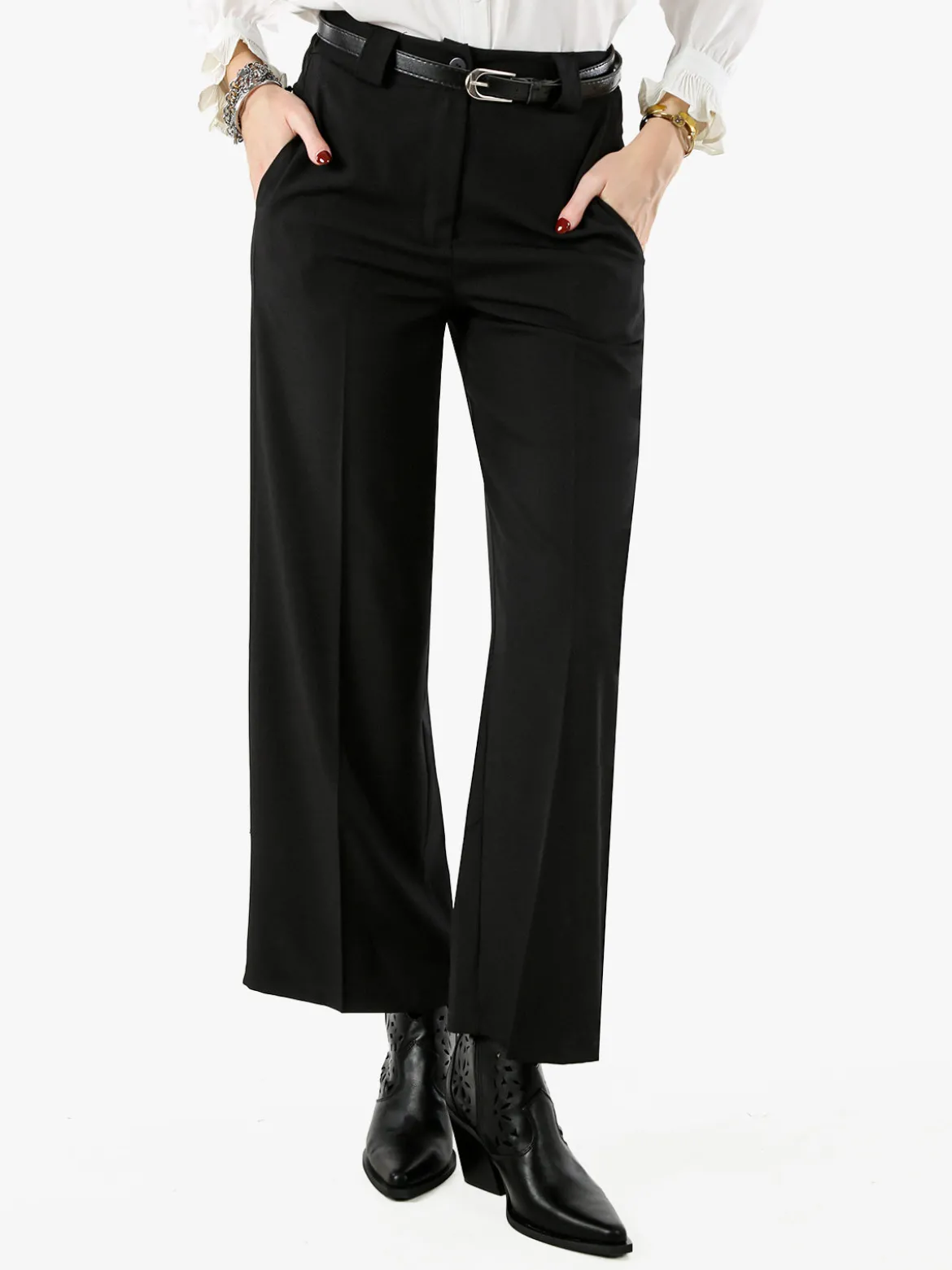 Solada Pantaloni donna a palazzo - nero