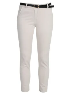 Solada Pantaloni donna a sigaretta con cintura - beige